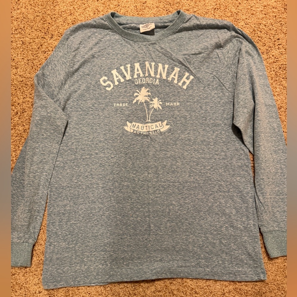 Savannah Nautical Blue Long Sleeve Tee